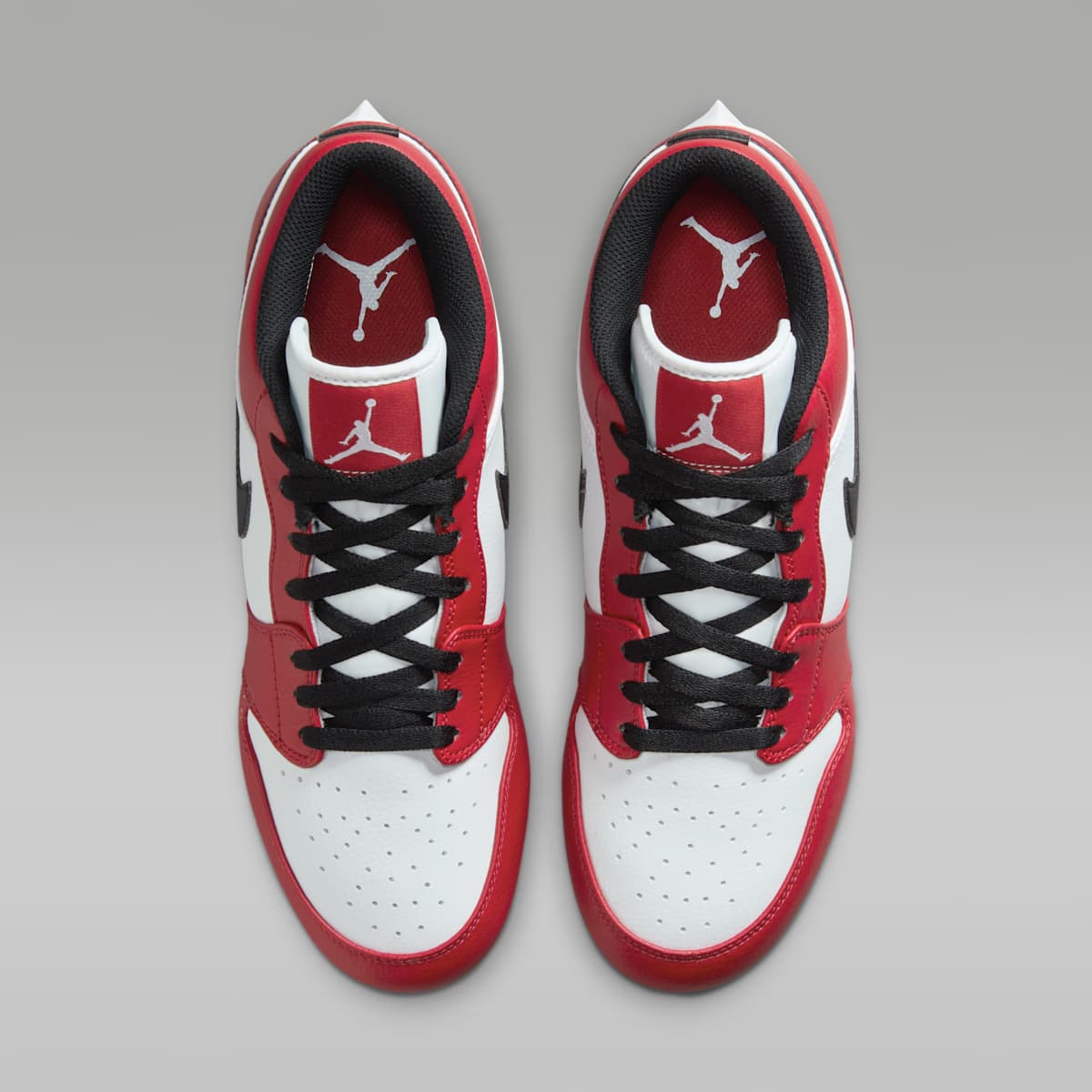 Jordan 1 Low TD Men's Football Cleat - White/Varsity Red/Black - Image 4