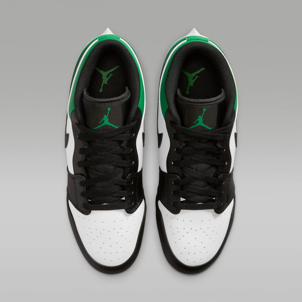 Jordan 1 Low TD Men's Football Cleat - Black/White/Lucky Green - Image 4
