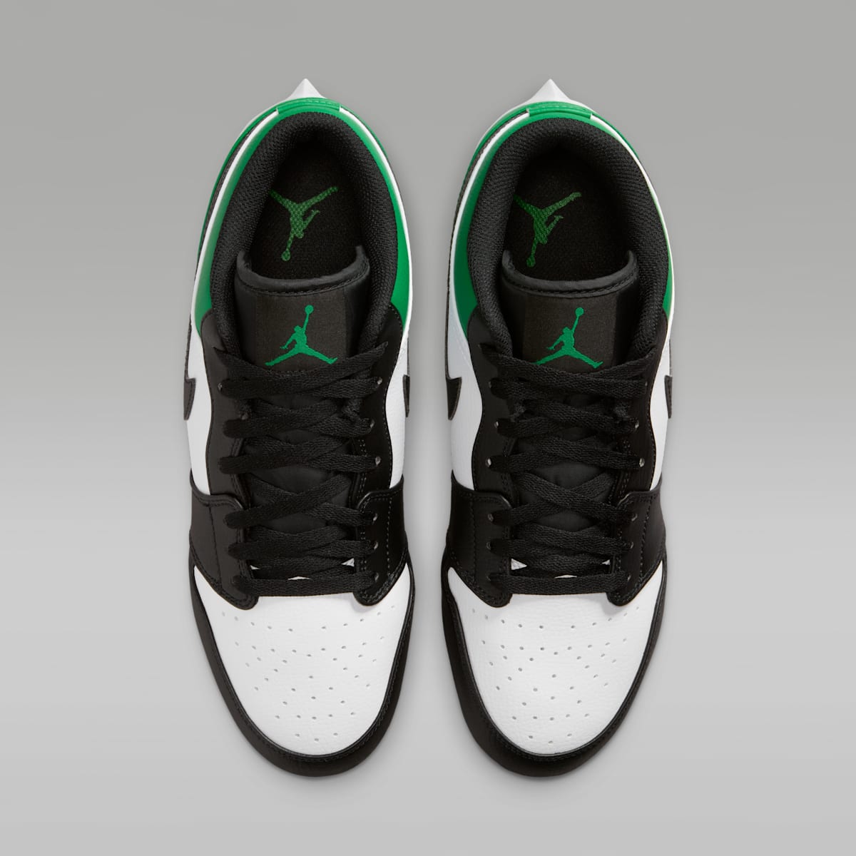 Jordan 1 Low TD Men's Football Cleat - Black/White/Lucky Green - Image 4