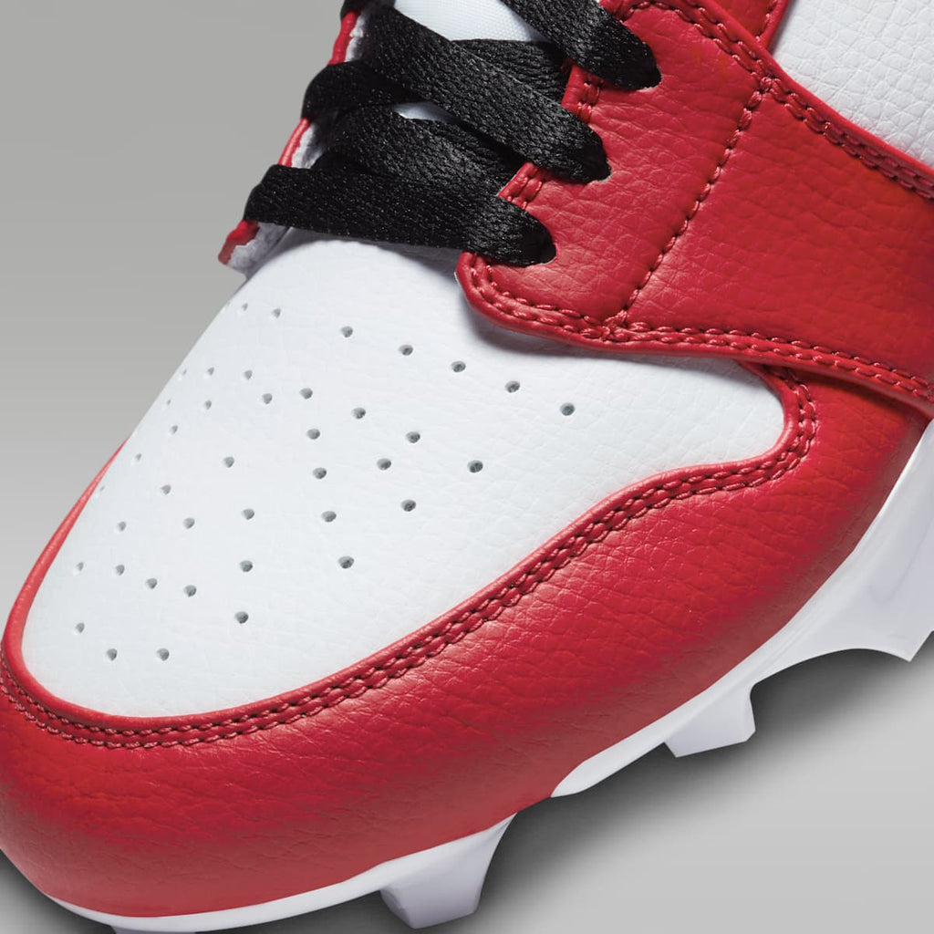 Jordan 1 Low TD Men's Football Cleat - White/Varsity Red/Black - Image 8