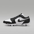 Jordan 1 Low TD Men's Football Cleat - White/Black/Black - Image 1