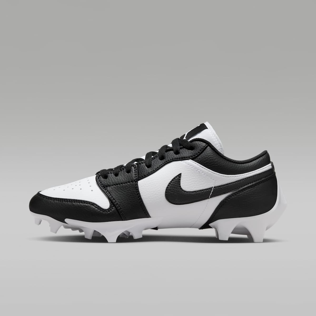 Jordan 1 Low TD Men's Football Cleat - White/Black/Black - Image 1