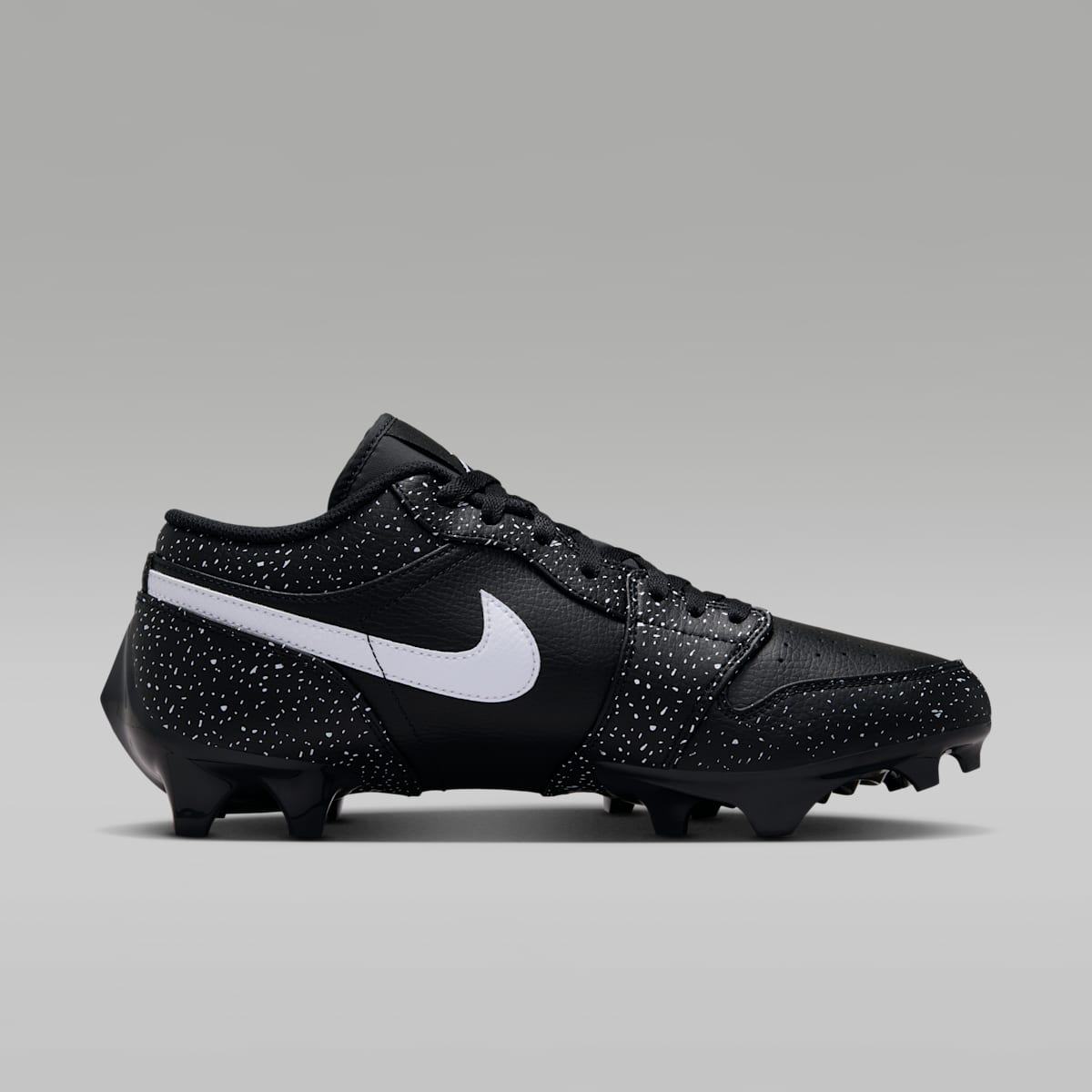Jordan 1 Low TD Men's Football Cleat - Black/White - Image 3