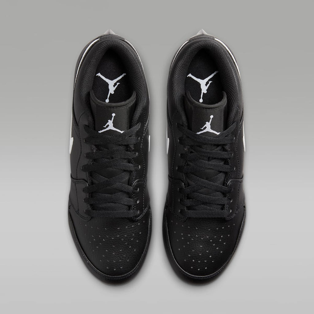 Jordan 1 Low TD Men's Football Cleat - Black/Black/White - Image 4