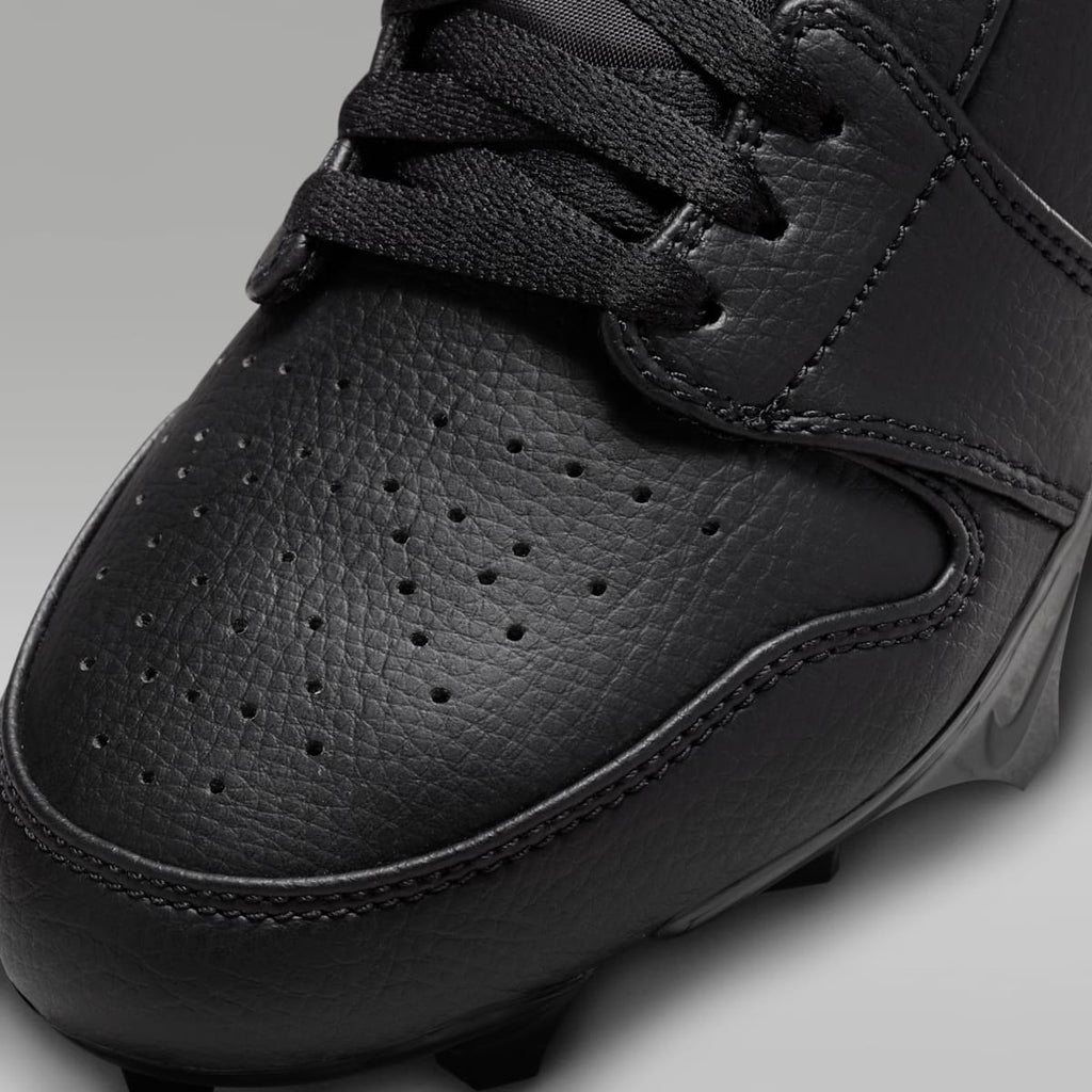 Jordan 1 Low TD Men's Football Cleat - Black/Black/White - Image 8