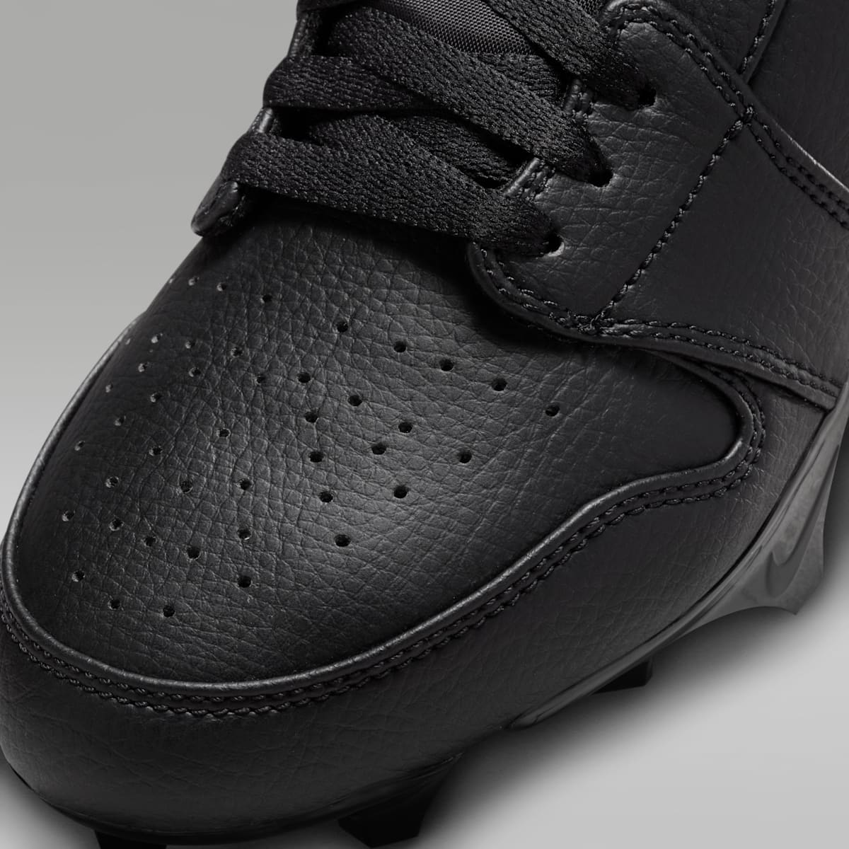 Jordan 1 Low TD Men's Football Cleat - Black/Black/White - Image 8