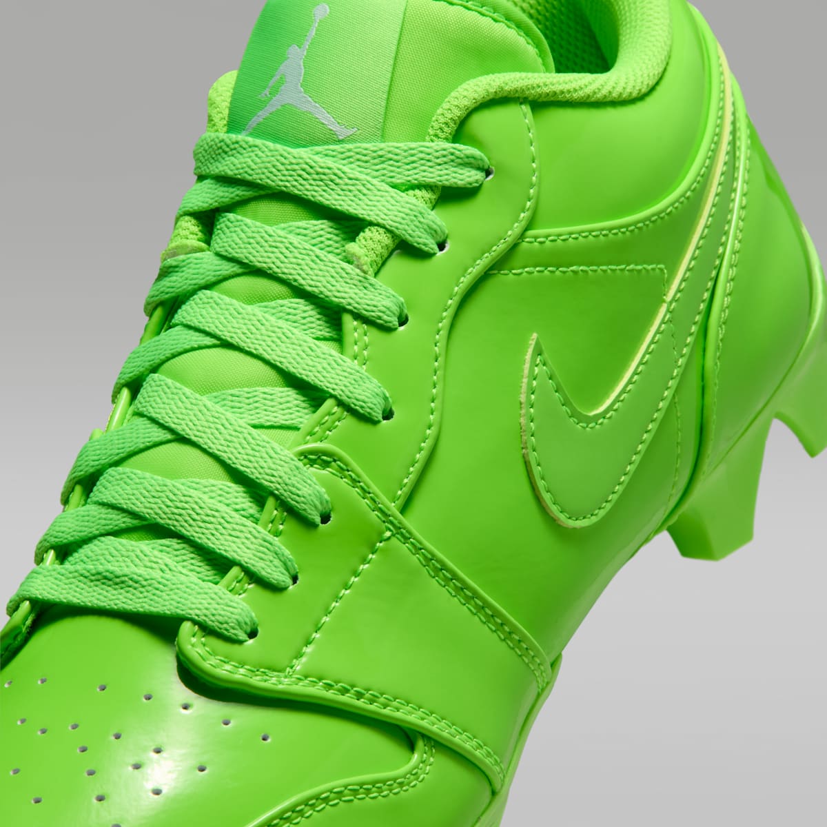 Jordan 1 Low TD Men's Football Cleat - Electric Green/White/Electric Green - Image 8