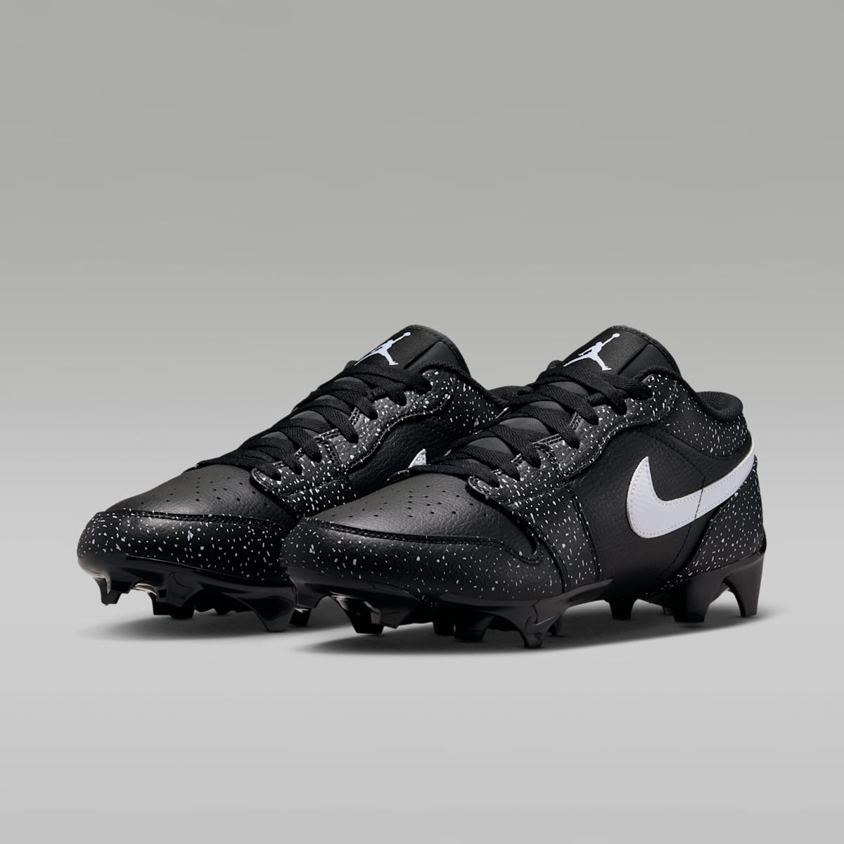 Jordan 1 Low TD Men's Football Cleat - Black/White - Image 5