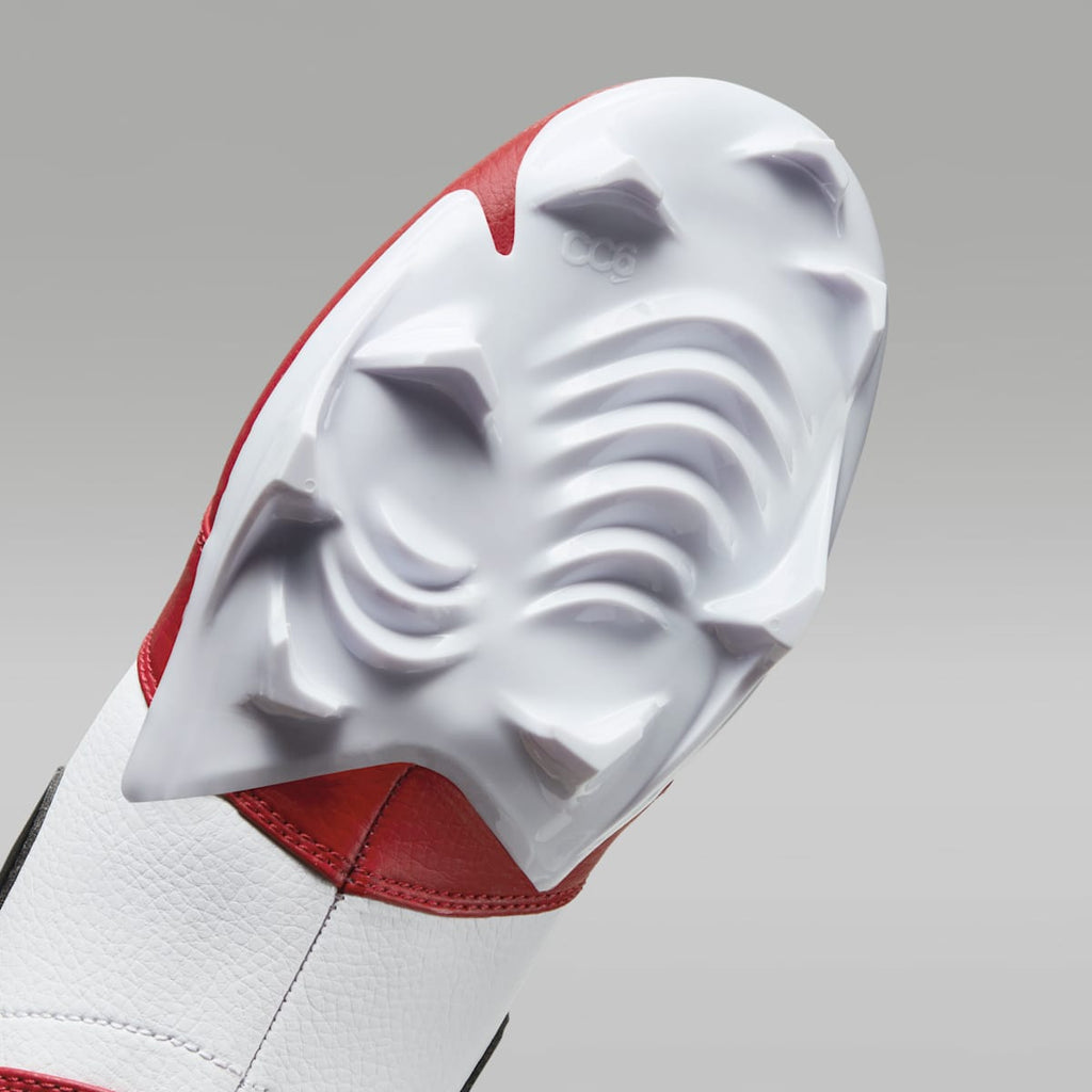 Jordan 1 Low TD Men's Football Cleat - White/Varsity Red/Black - Image 7