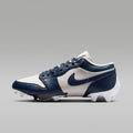 Jordan 1 Low TD Men's Football Cleat - Wolf Grey/White/College Navy - Image 1