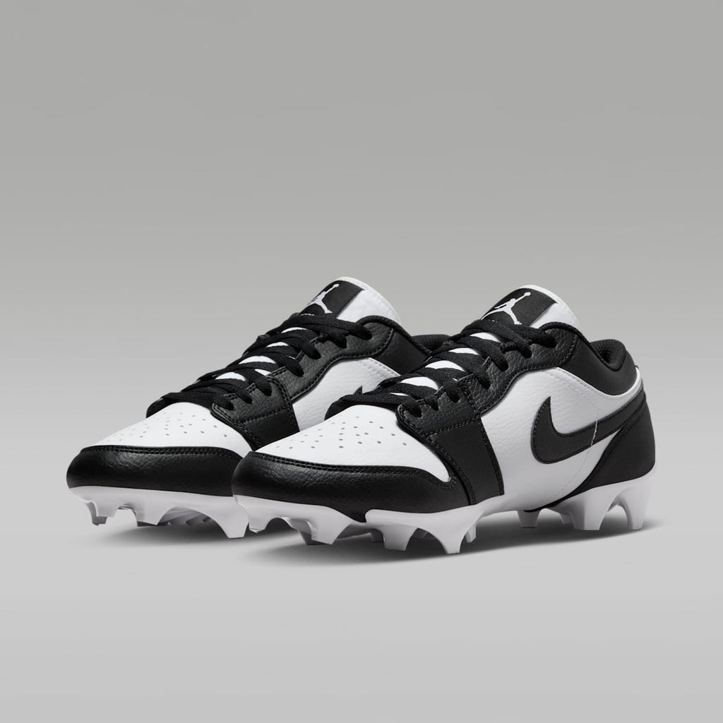 Jordan 1 Low TD Men's Football Cleat - White/Black/Black - Image 5