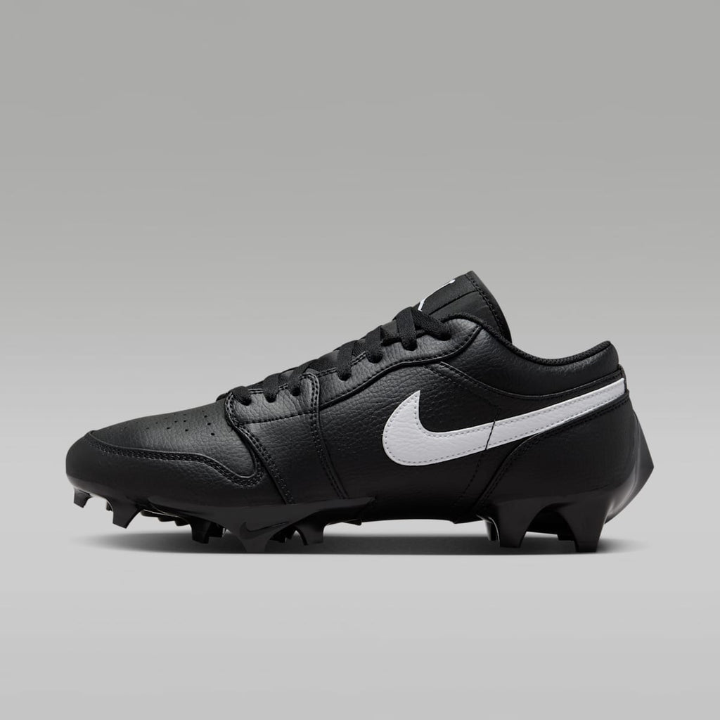 Jordan 1 Low TD Men's Football Cleat - Black/Black/White - Image 1