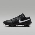 Jordan 1 Low TD Men's Football Cleat - Black/Black/White - Image 1