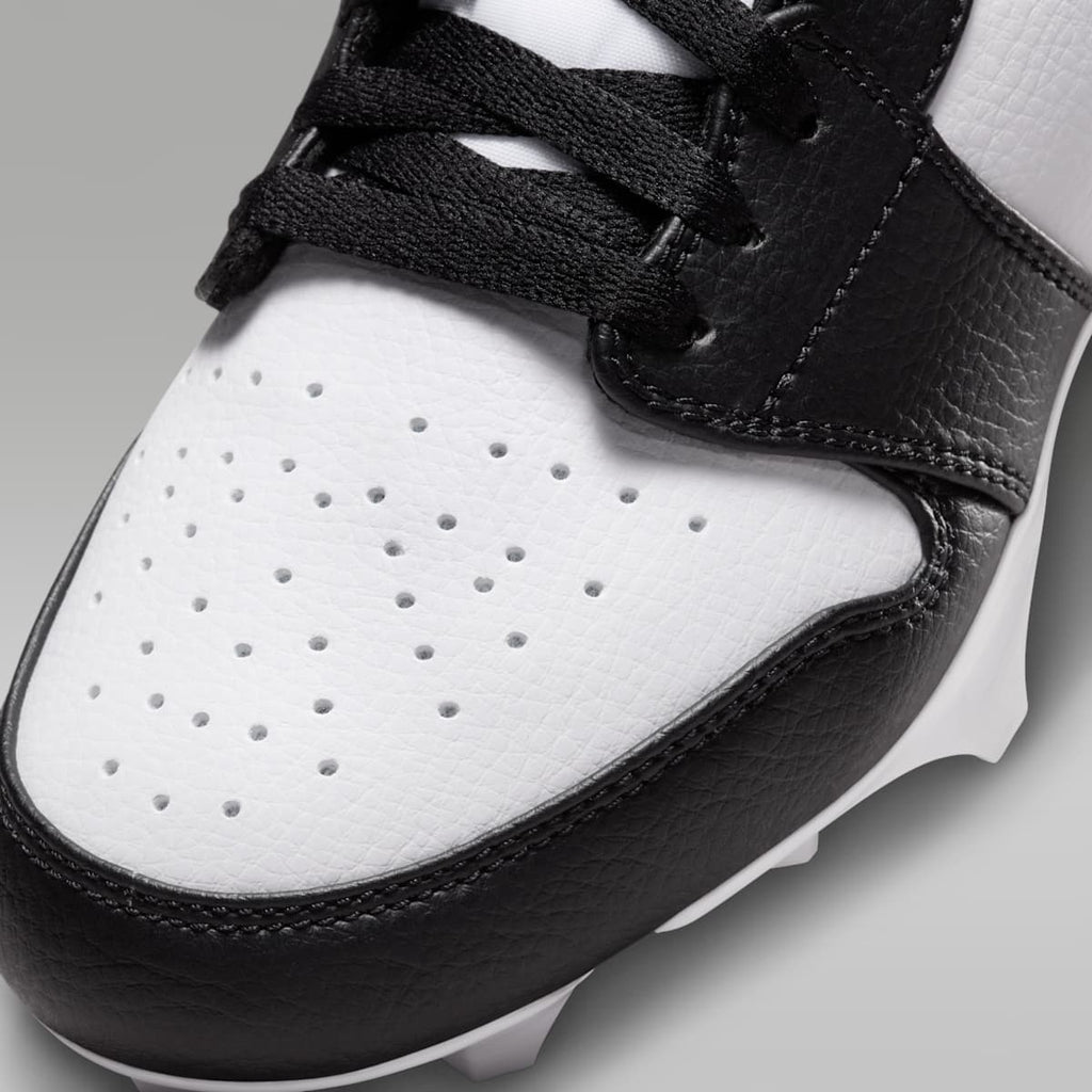 Jordan 1 Low TD Men's Football Cleat - White/Black/Black - Image 8