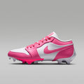 Jordan 1 Low TD Men's Football Cleat - Digital Pink/White - Image 1