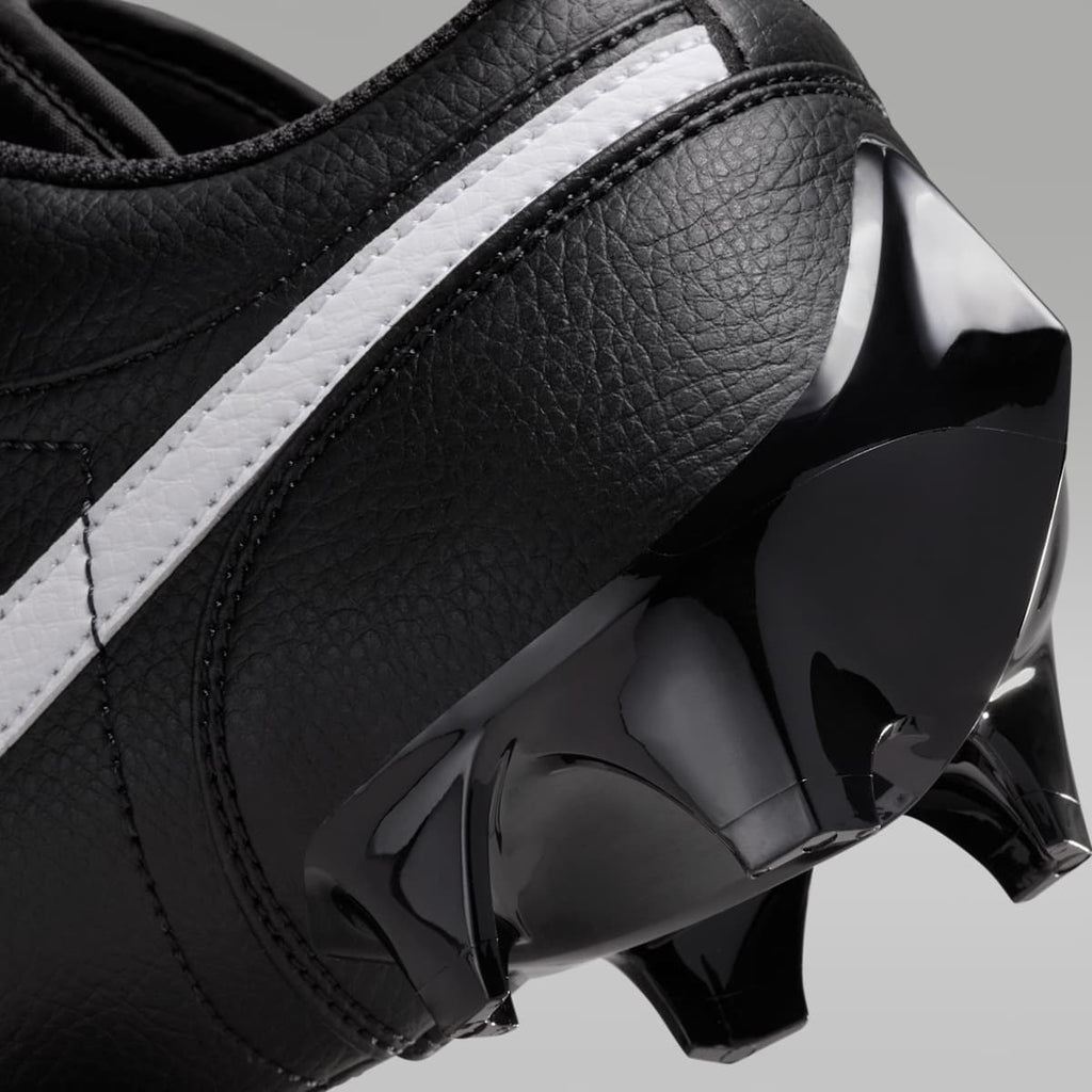 Jordan 1 Low TD Men's Football Cleat - Black/Black/White - Image 9
