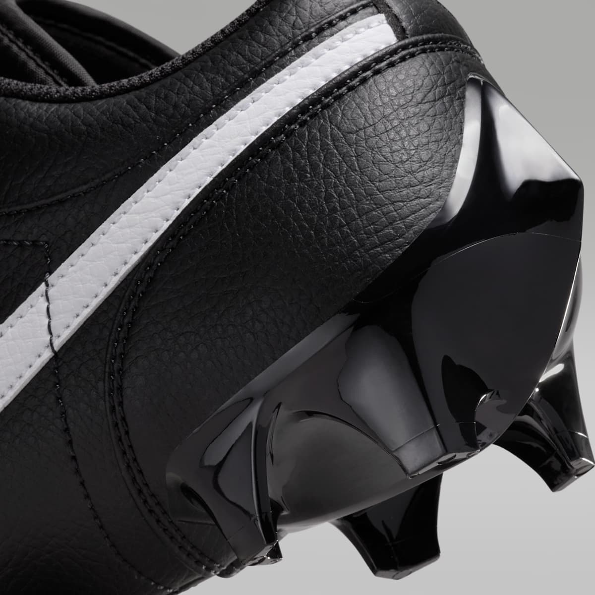 Jordan 1 Low TD Men's Football Cleat - Black/Black/White - Image 9