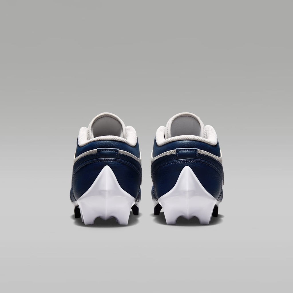 Jordan 1 Low TD Men's Football Cleat - Wolf Grey/White/College Navy - Image 6