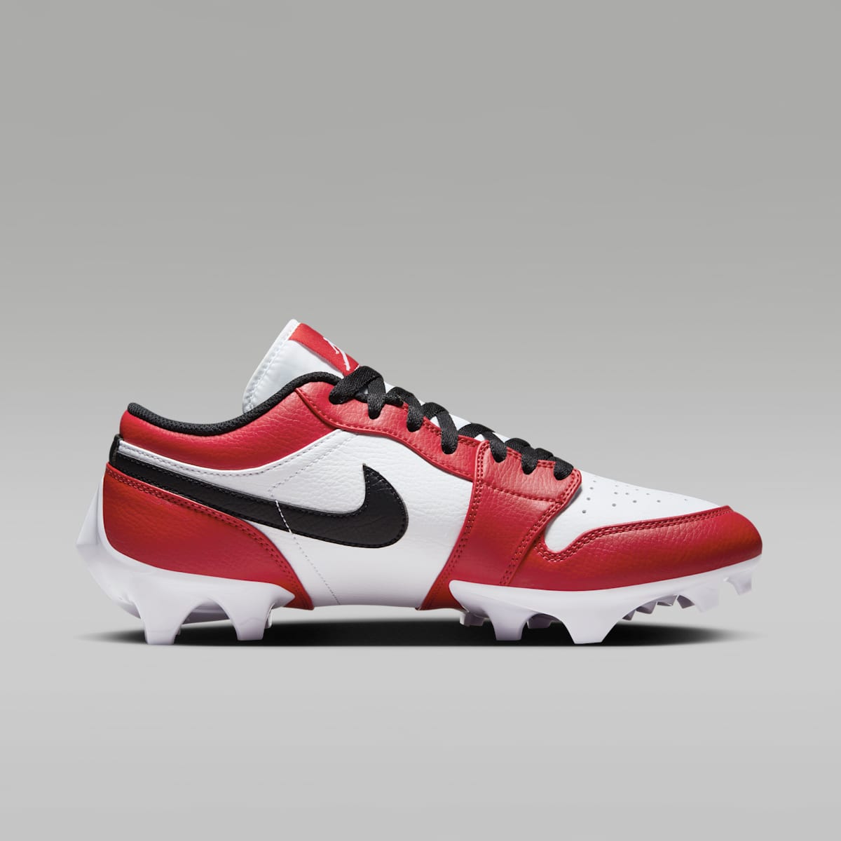 Jordan 1 Low TD Men's Football Cleat - White/Varsity Red/Black - Image 3