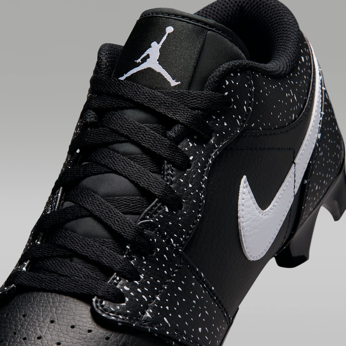 Jordan 1 Low TD Men's Football Cleat - Black/White - Image 8