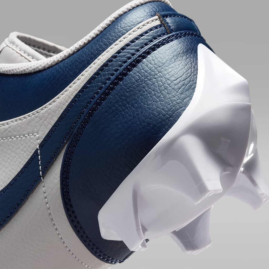 Jordan 1 Low TD Men's Football Cleat - Wolf Grey/White/College Navy - Image 9