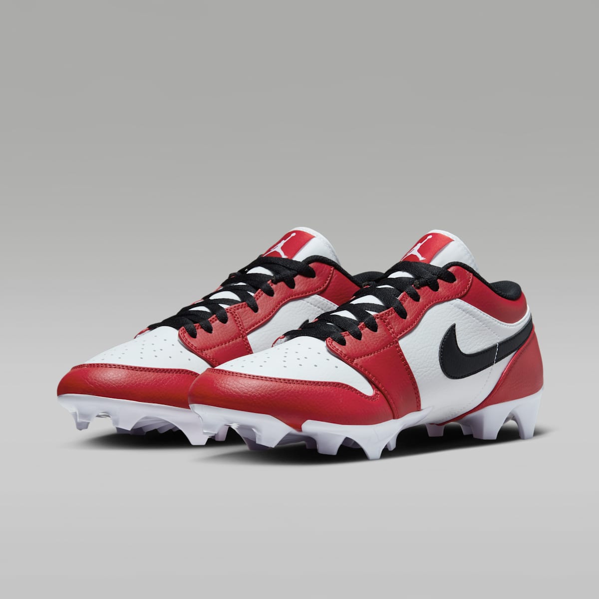 Jordan 1 Low TD Men's Football Cleat - White/Varsity Red/Black - Image 5