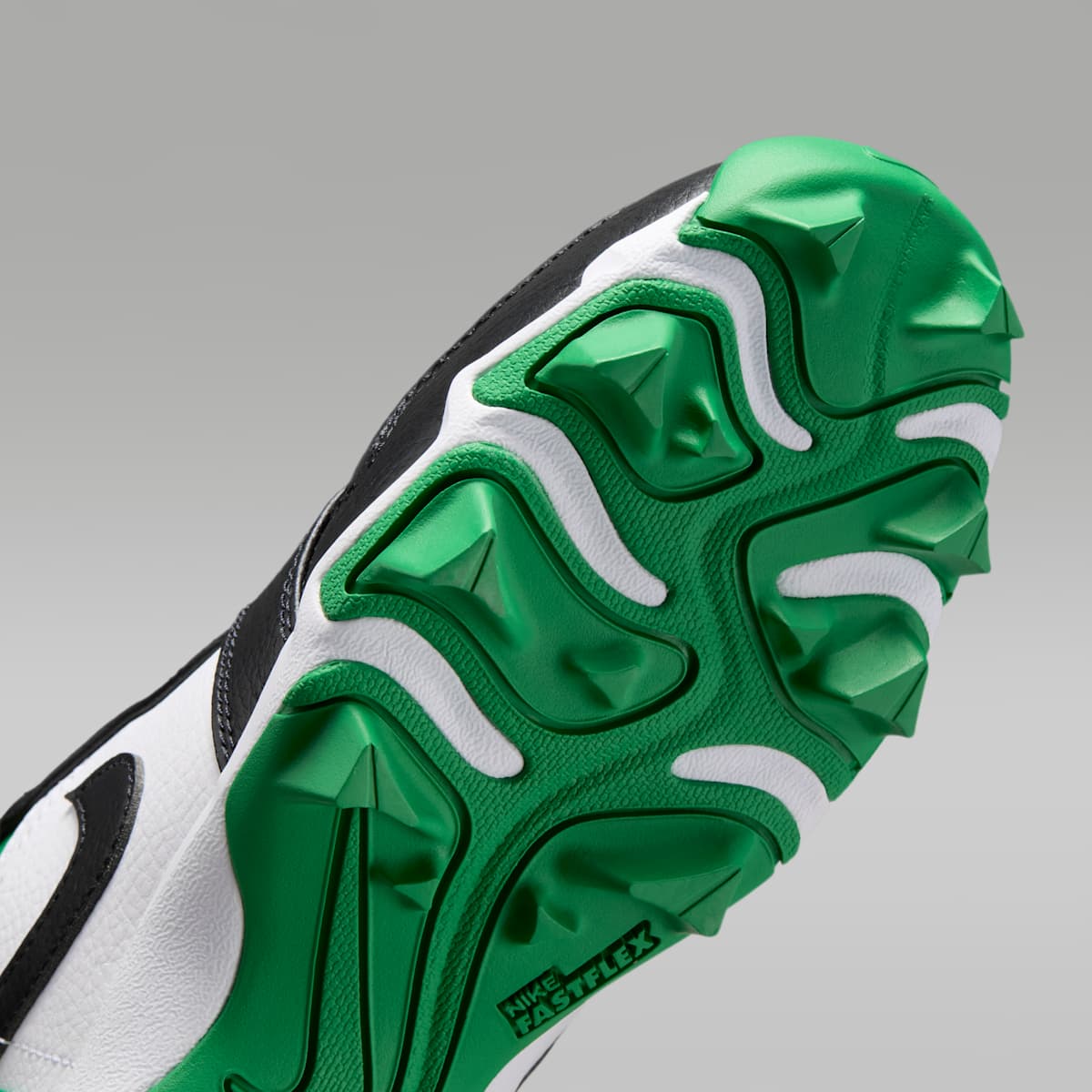 Jordan 1 Low Little/Big Kids' Cleats - Black/Lucky Green - Image 7
