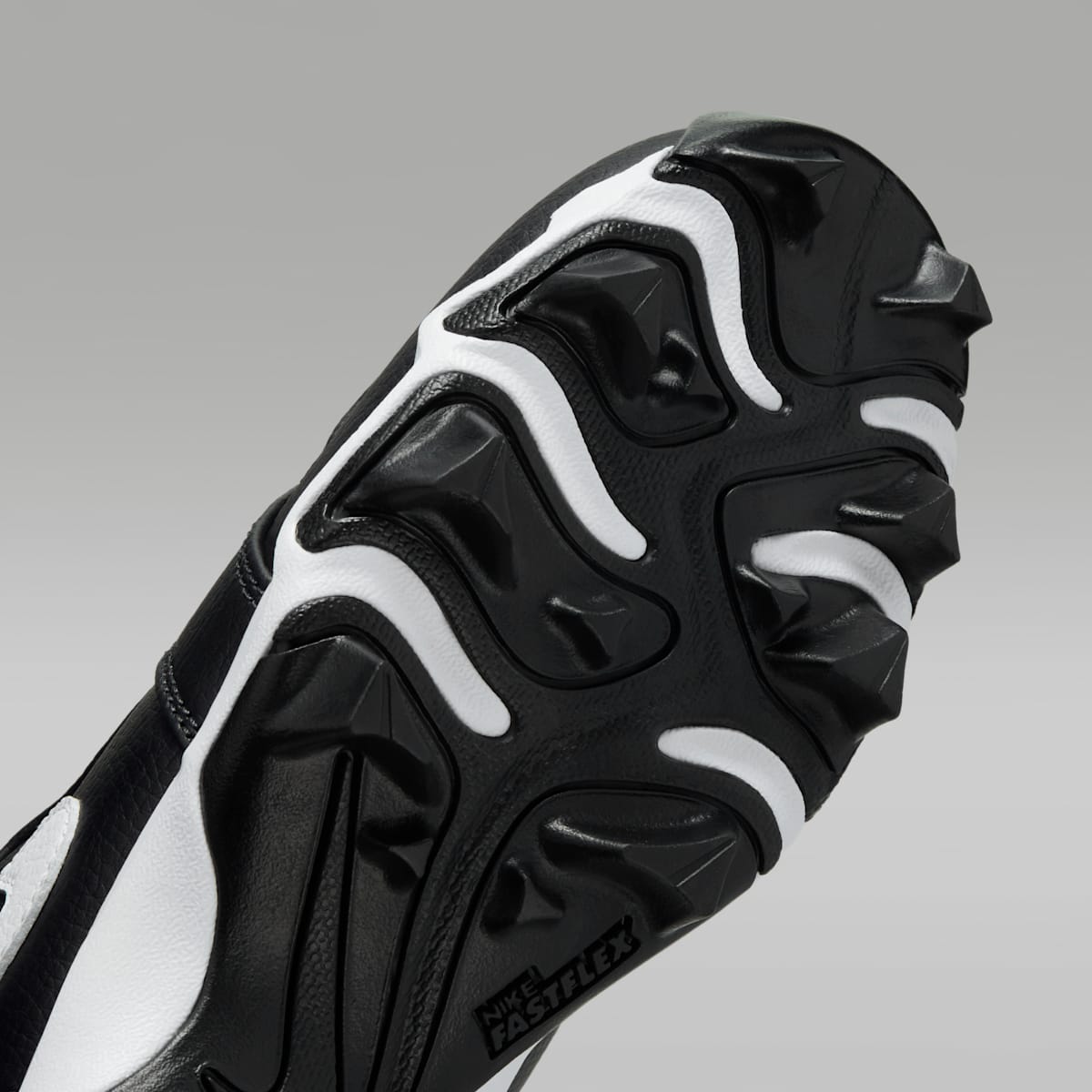 Jordan 1 Low Little/Big Kids' Cleats - Black/White/White - Image 7