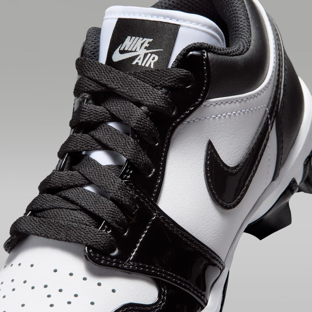 Jordan 1 Low Little/Big Kids' Cleats - White/Black/Black