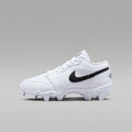 Jordan 1 Low Little/Big Kids' Cleats - White/Black/Black