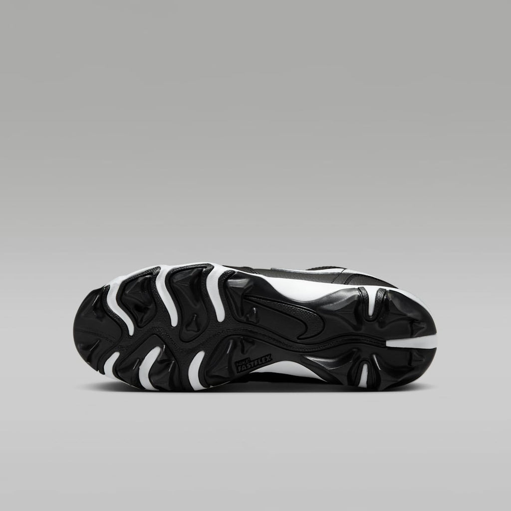 Jordan 1 Low Little/Big Kids' Cleats - Black/White/White - Image 2