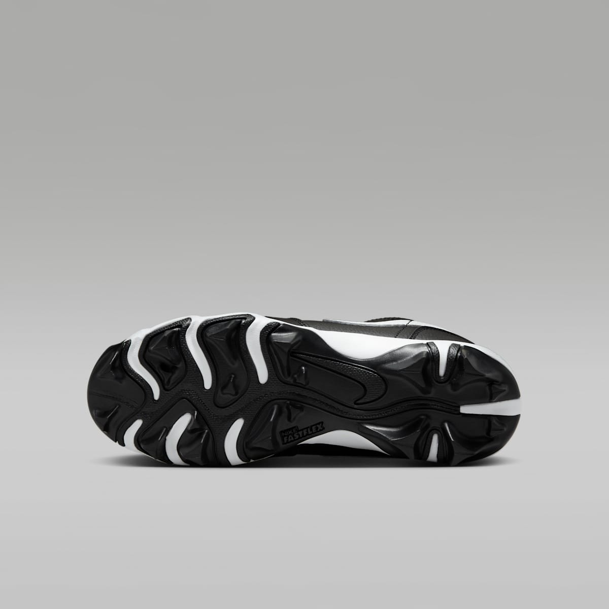 Jordan 1 Low Little/Big Kids' Cleats - Black/White/White - Image 2