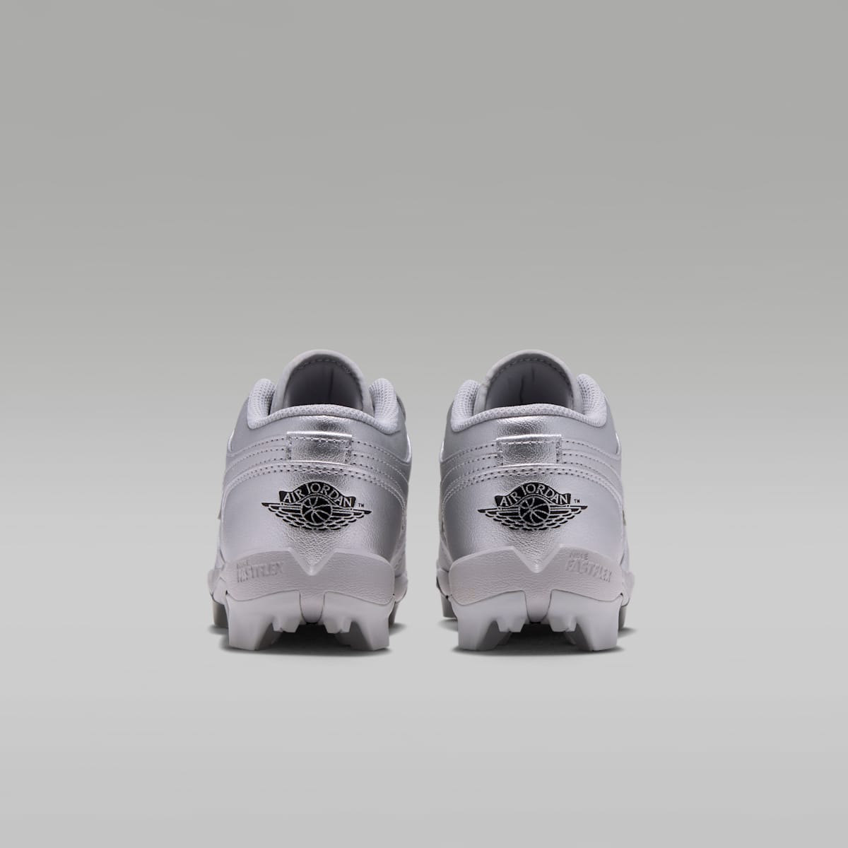 Jordan 1 Low Little/Big Kids' Cleats - Metallic Silver/Black