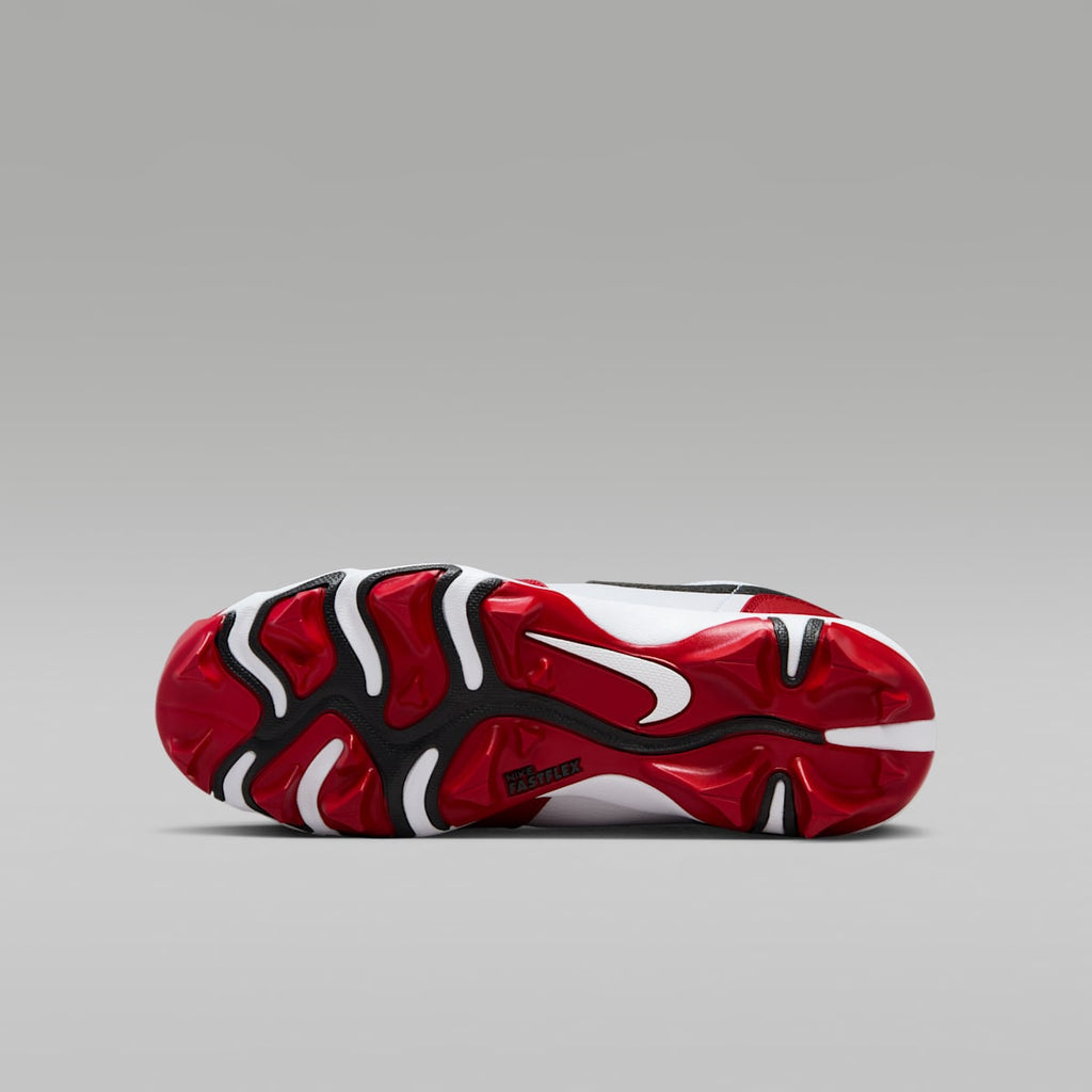 Jordan 1 Low Little/Big Kids' Cleats - White/Gym Red/Black