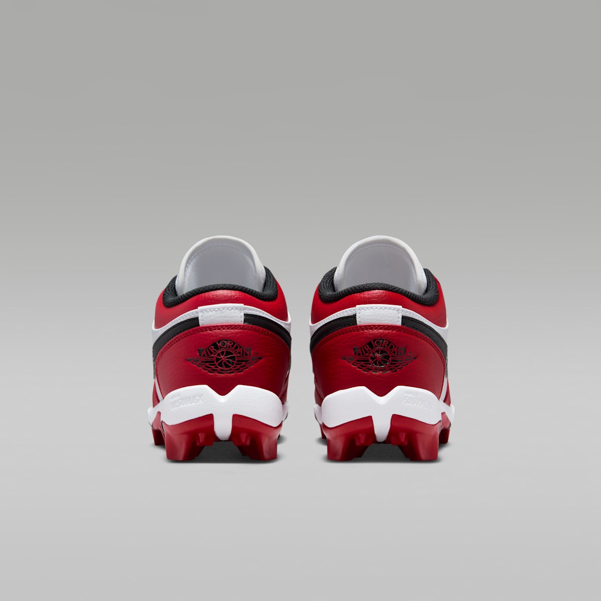 Jordan 1 Low Little/Big Kids' Cleats - White/Gym Red/Black