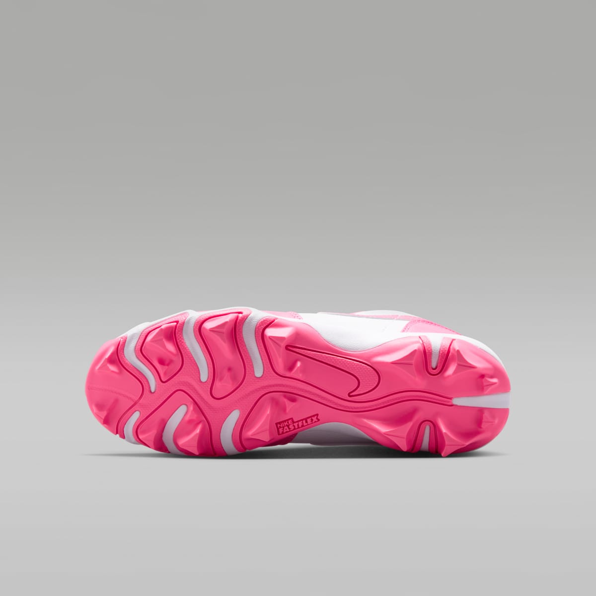 Jordan 1 Low Little/Big Kids' Cleats - White/Sunset Pulse/Digital Pink