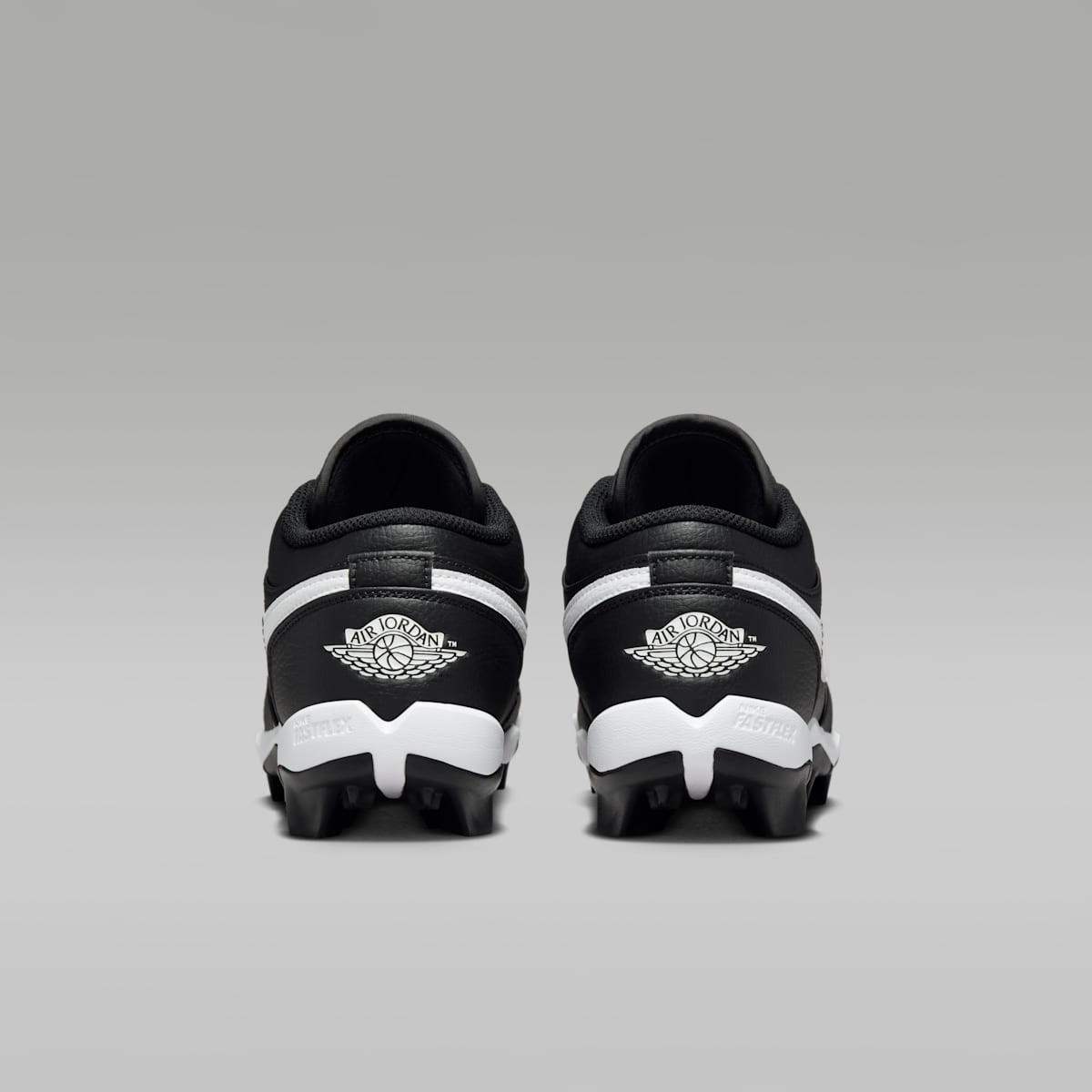 Jordan 1 Low Little/Big Kids' Cleats - Black/White/White - Image 6