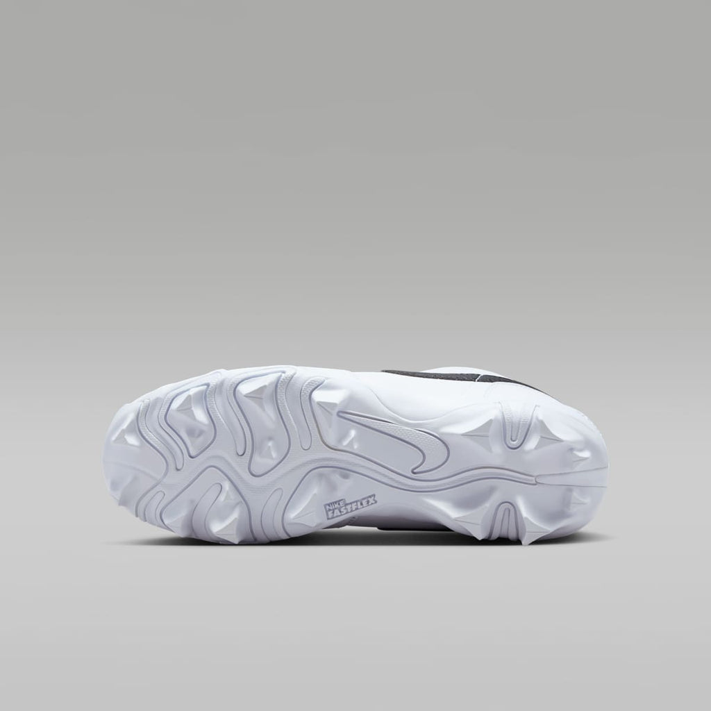 Jordan 1 Low Little/Big Kids' Cleats - White/Black/Black