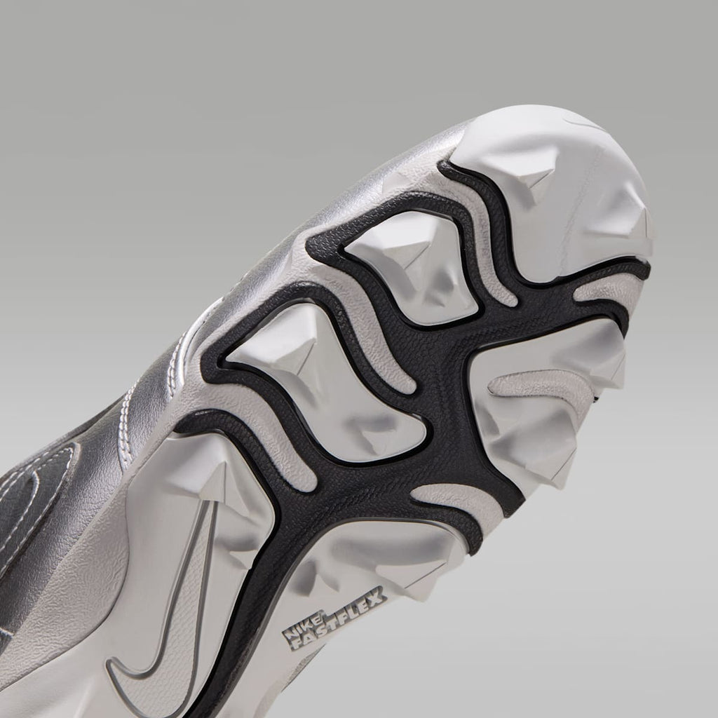 Jordan 1 Low Little/Big Kids' Cleats - Metallic Silver/Black