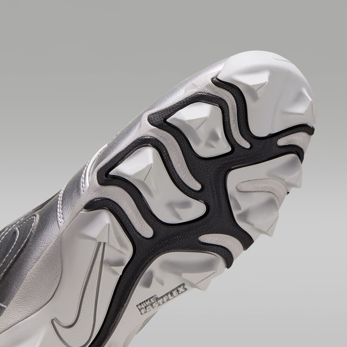 Jordan 1 Low Little/Big Kids' Cleats - Metallic Silver/Black