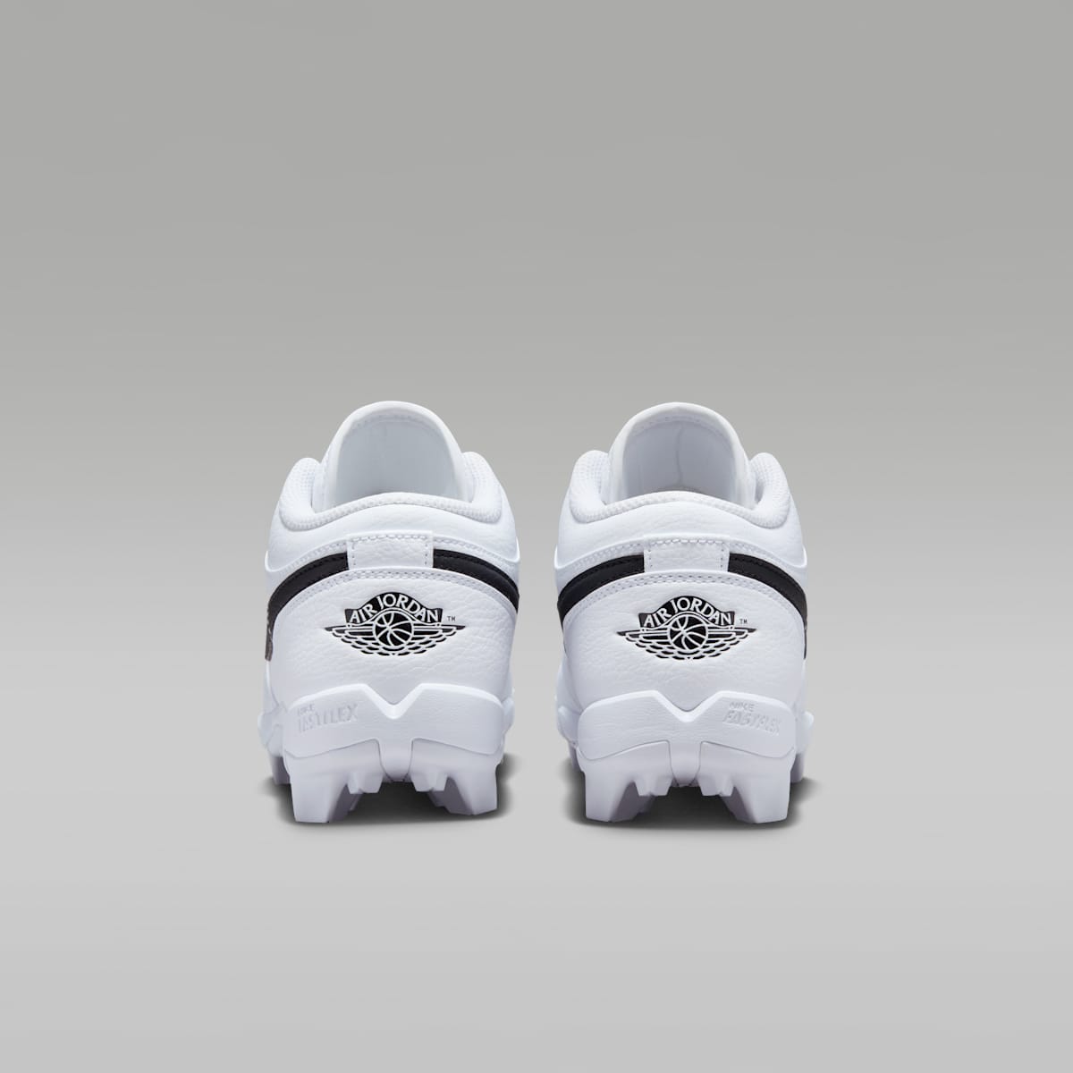 Jordan 1 Low Little/Big Kids' Cleats - White/Black/Black