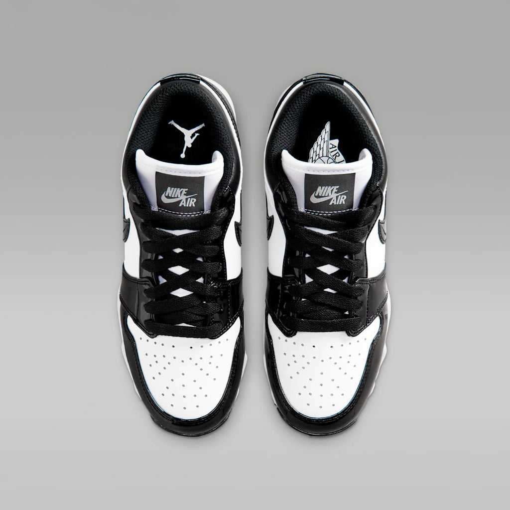 Jordan 1 Low Little/Big Kids' Cleats - White/Black/Black