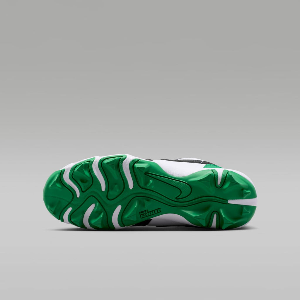 Jordan 1 Low Little/Big Kids' Cleats - Black/Lucky Green - Image 2