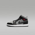 Jordan 1 Mid Little Kids' Shoes - Black/Particle Grey/White/Gym Red
