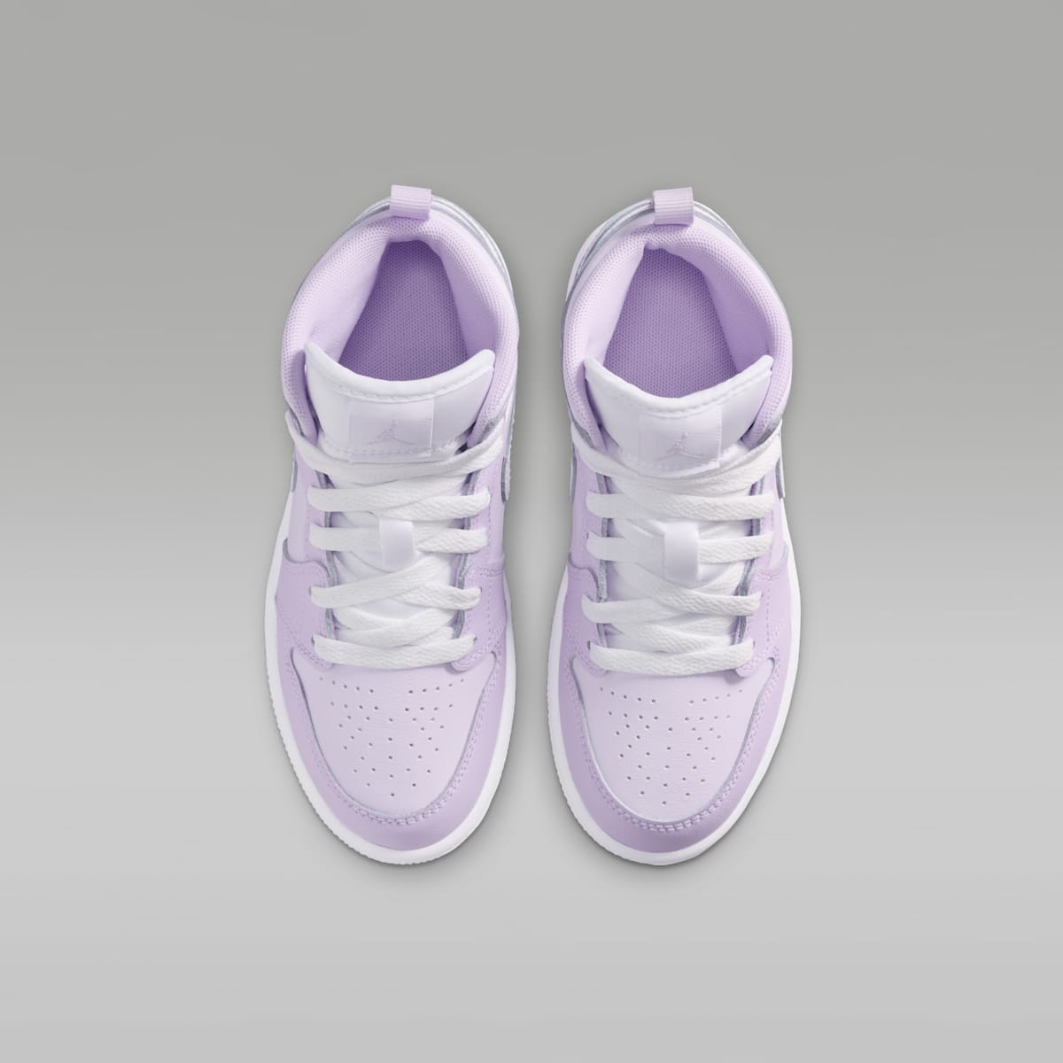 Jordan 1 Mid Little Kids' Shoes - Violet Mist/Barely Grape/White - Image 4