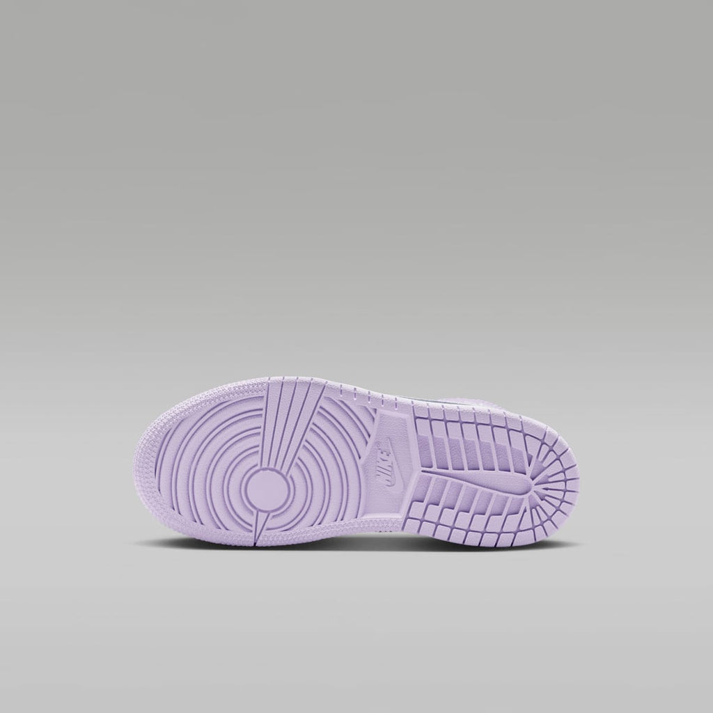 Jordan 1 Mid Little Kids' Shoes - Violet Mist/Barely Grape/White - Image 2