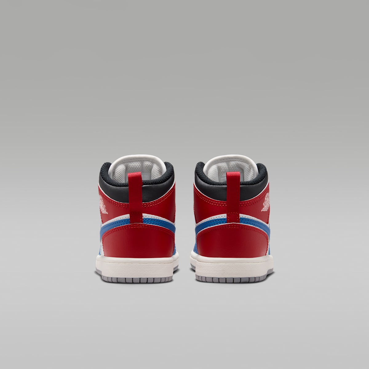 Jordan 1 Mid Little Kids' Shoes - True Blue/Varsity Red/Black/Summit White - Image 6