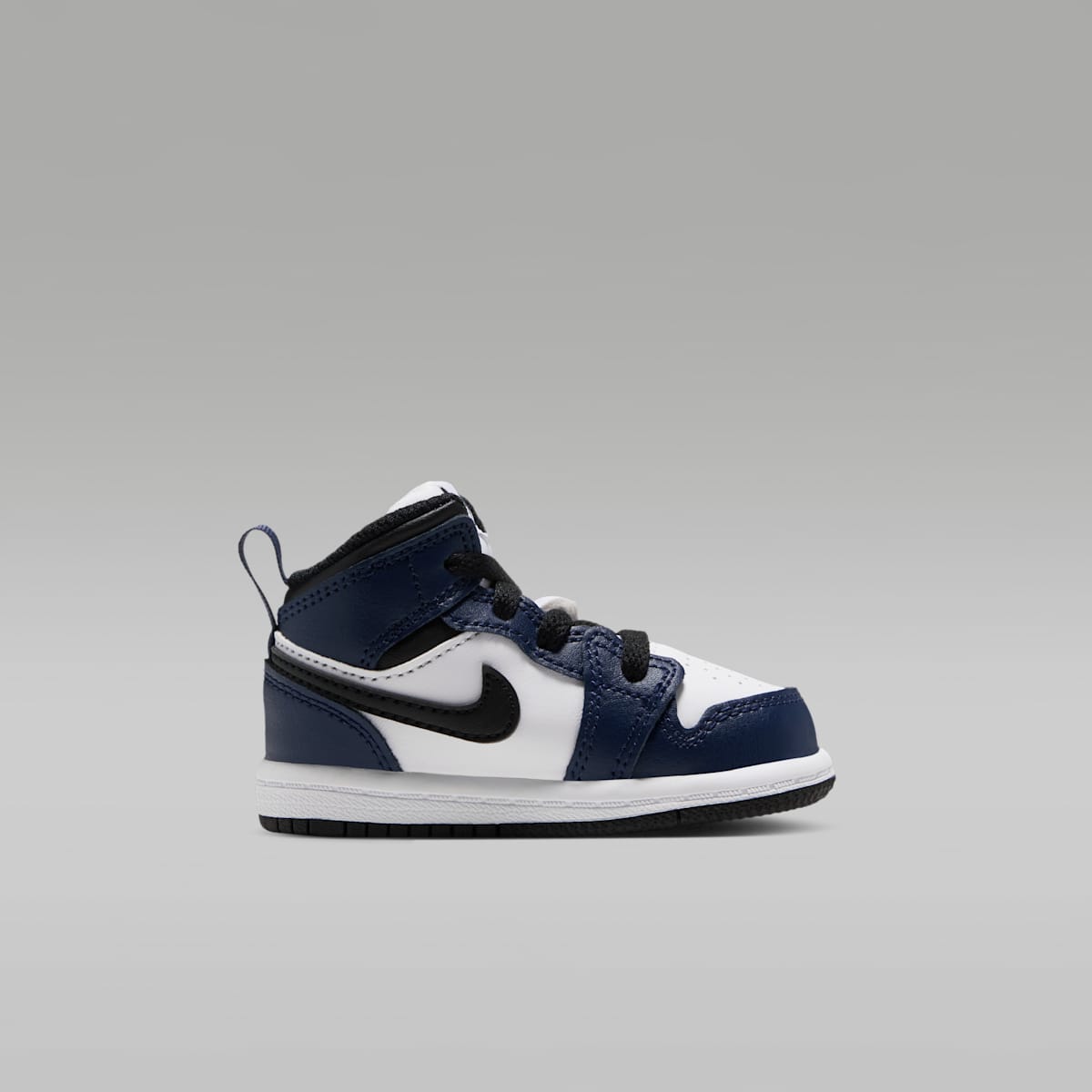 Jordan 1 Mid Baby/Toddler Shoes - White/College Navy/White/Tech Grey - Image 3