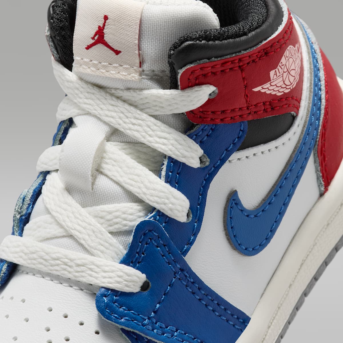Jordan 1 Mid Baby/Toddler Shoes - True Blue/Varsity Red/Black/Summit White - Image 7