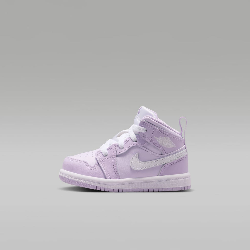 Jordan 1 Mid Baby/Toddler Shoes - Violet Mist/Barely Grape/White - Image 1
